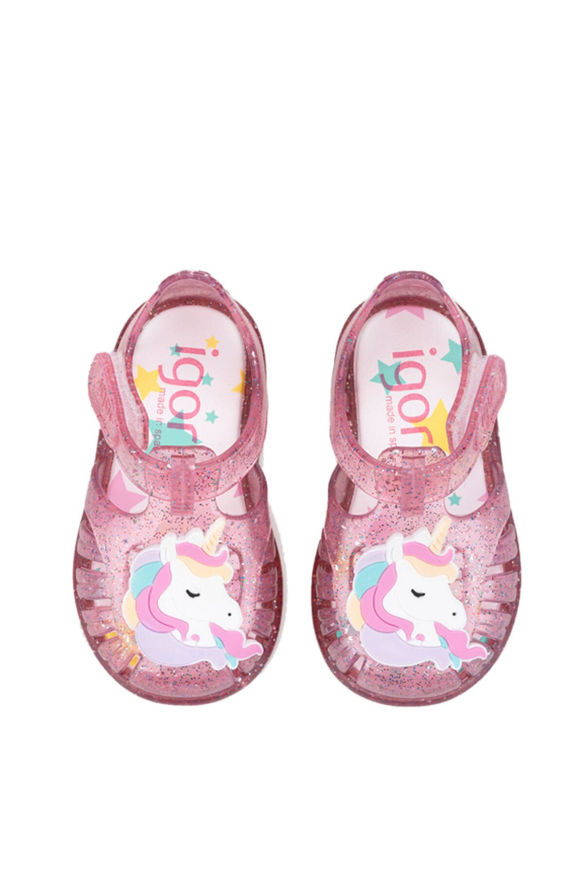 İgor Tobby Unicorn Fucsia Glitter Sandalet S10341-387
