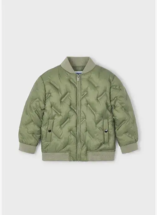 Mayoral Erkek Çocuk Parçalı Desenli Slim Fit Şişme Mont Yeşil