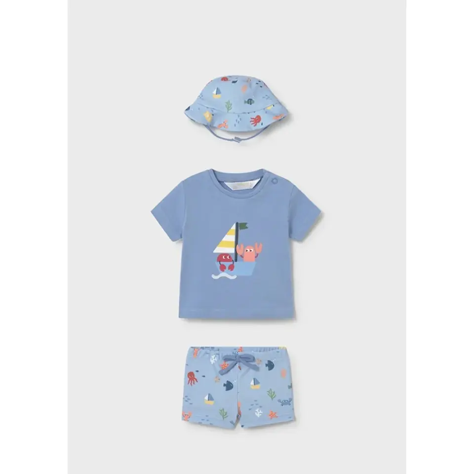 1617 Mayoral T-shirt Mayo Şapka 3'lü Set