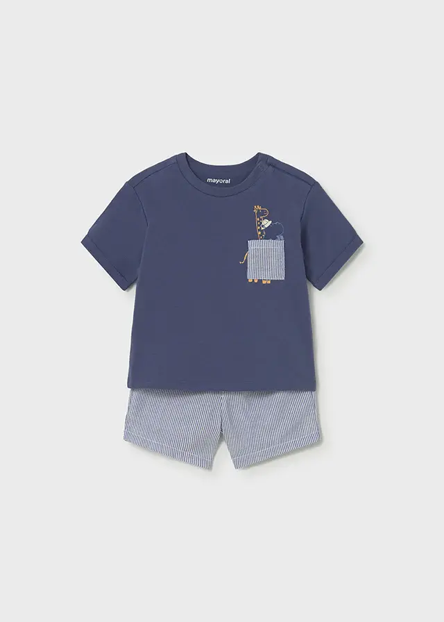 Mayoral 1228 Kısa Kol T-shirt Bermuda 2'li Set