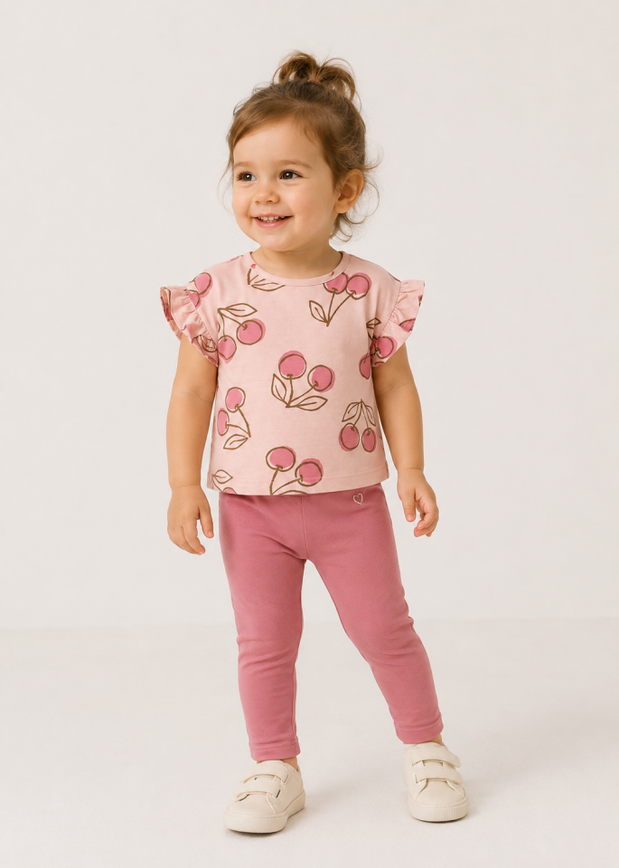 Mayoral 1082 Kısa Kol T-shirt 2'li Set Peonia