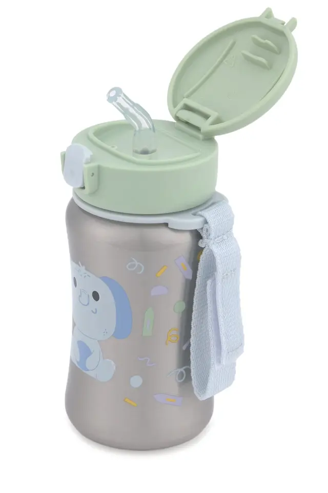 Skip Hop Besties Squad Pipetli Paslanmaz Çelik Suluk - Fil
