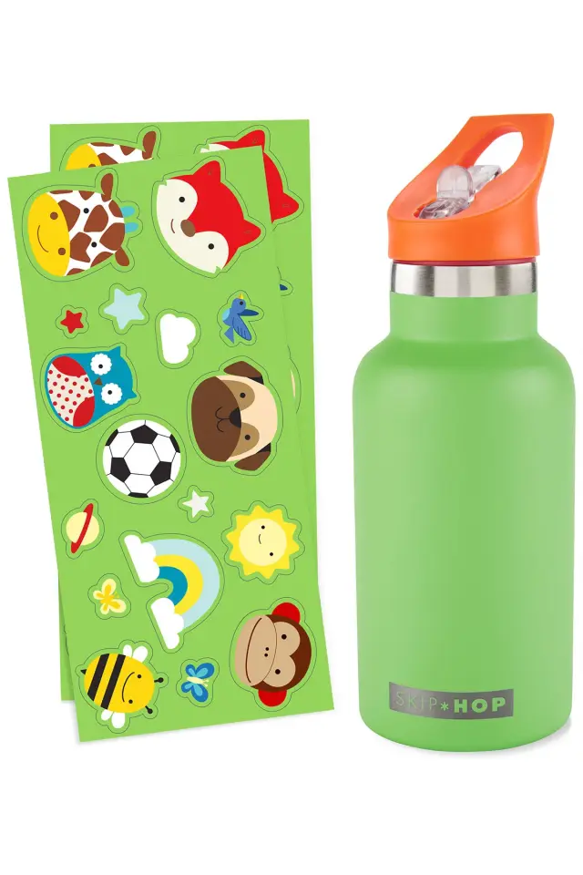 Skip Hop Spark Style Paslanmaz Çelik Stickerlı Suluk Yeşil