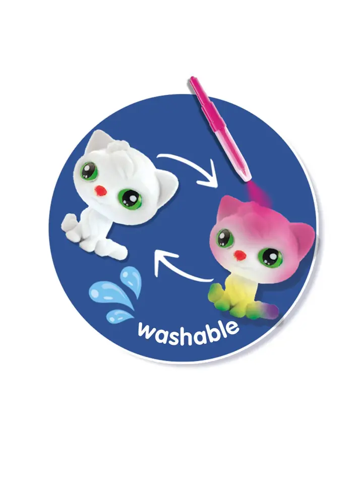 SES Creative Boya Üfleme Kalemi - 3x Kedicik Sürprizi