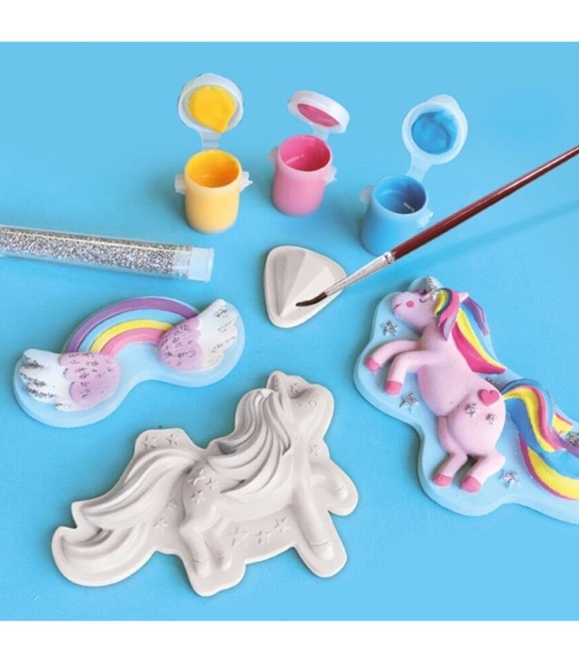 SES Creative Kalıba Dök ve Boya - Unicorn Simli