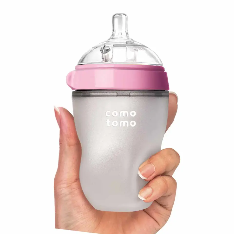 Comotomo Silikon Biberon 250ml Pembe