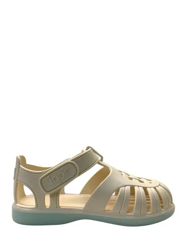 İgor BB355-079 Tobby Solid Bicolor İvory Sandalet