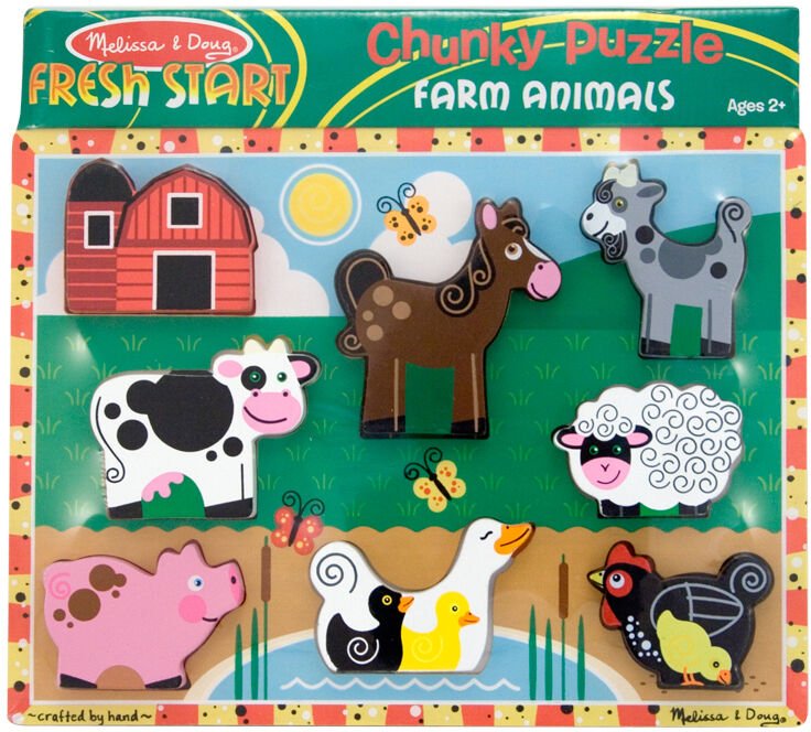 Melissa & Doug Ahşap Tombul Yapboz - Çiftlik