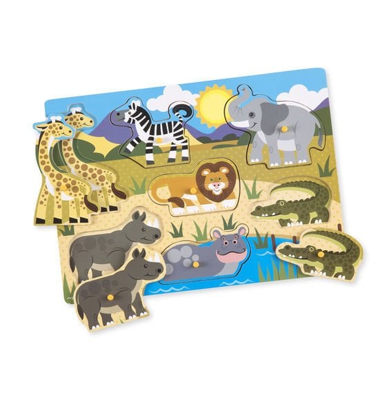 Melissa & Doug Ahşap Tutmalı Yapboz - Safari
