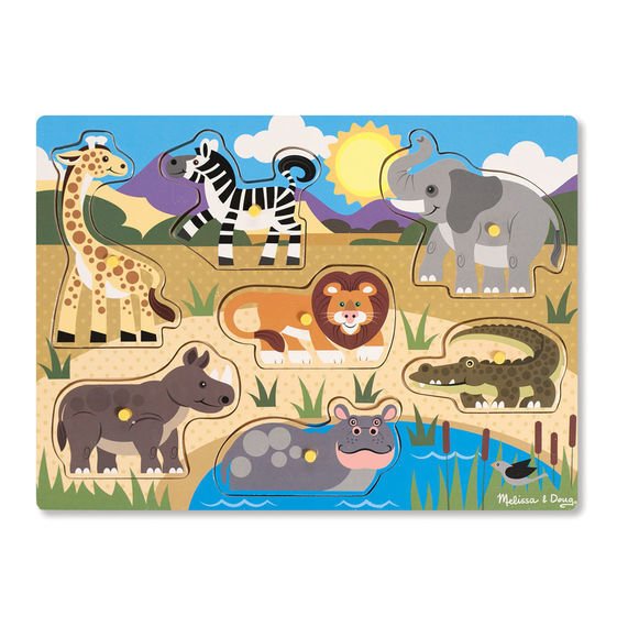 Melissa & Doug Ahşap Tutmalı Yapboz - Safari