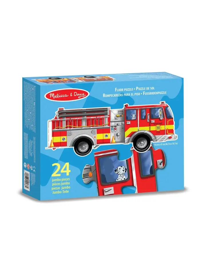 Melissa & Doug Dev Yer Yapbozu - İtfaiye Aracı 24 Parça