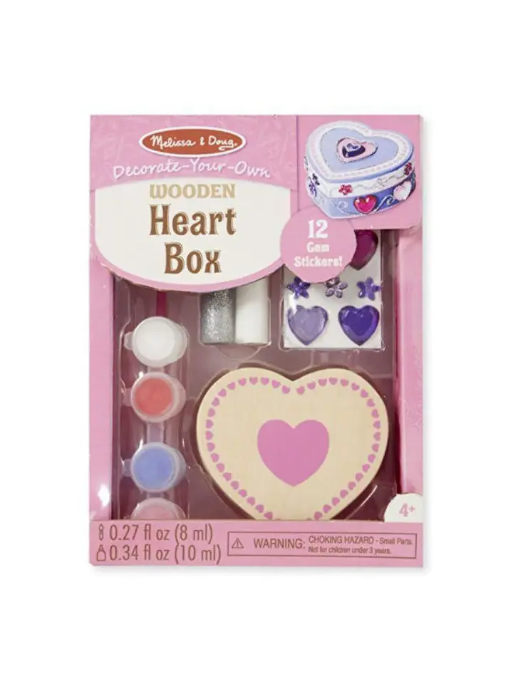 Melissa & Doug Ahşap Kalp Kutu - Sen Yap Sen Oyna