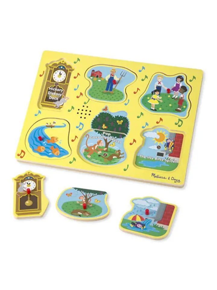 Melissa & Doug Ahşap Sesli Puzzle - Çocuk Şarkıları