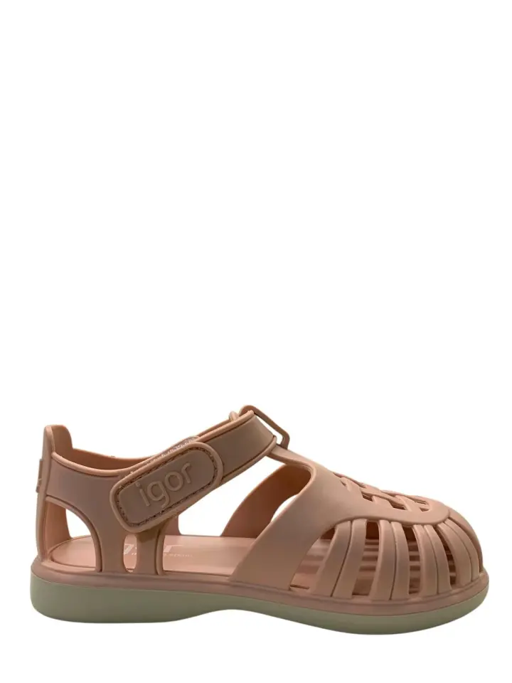İgor BB355-197 Tobby Solid Bicolor Nude Sandalet