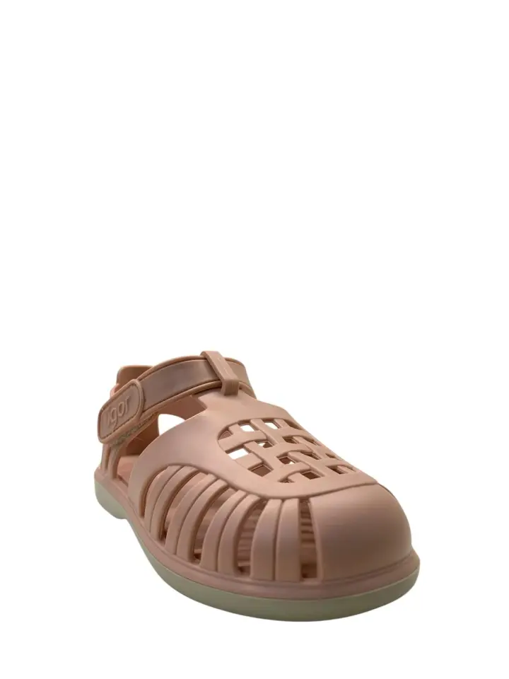 İgor BB355-197 Tobby Solid Bicolor Nude Sandalet