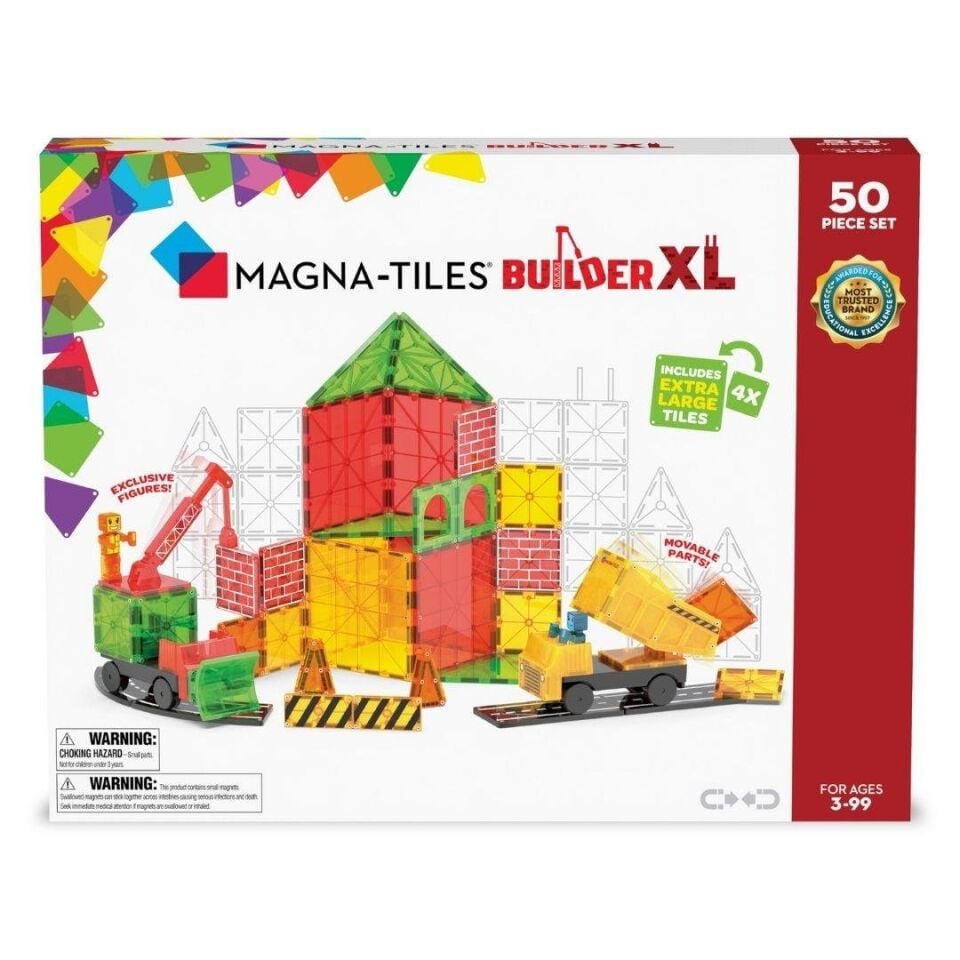 Magna Tiles Builder XL İnşaat 50 Parça