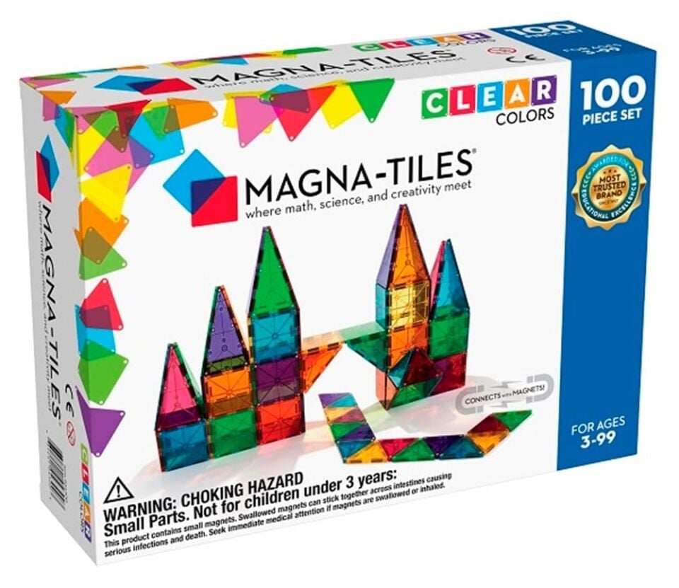 MAGNA-TILES® - Clear Color Manyetik Bloklar - 100 Parça