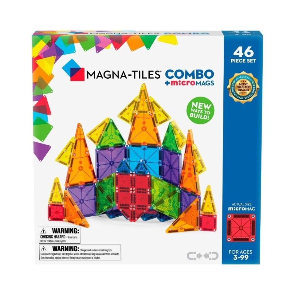 Magna Tiles Combo + microMAGS  46 Parça