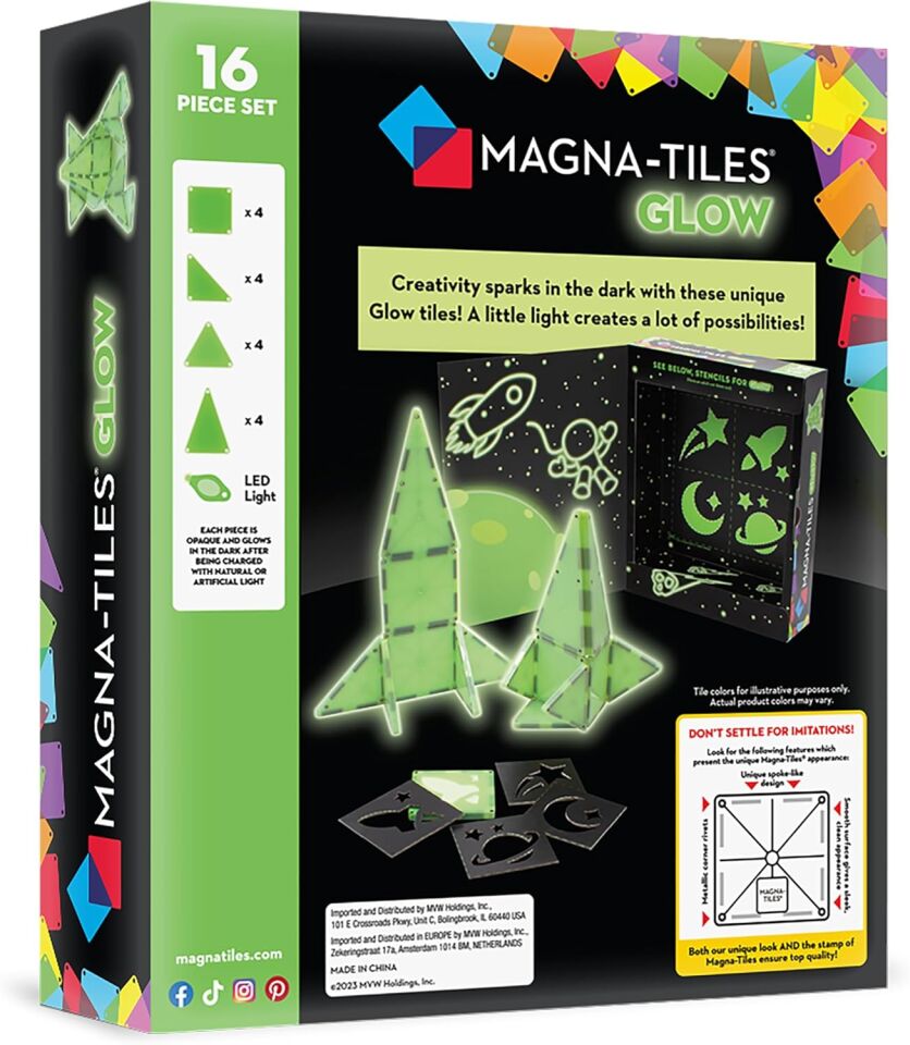 Magna Tiles Gece Parlayan 16 Parça