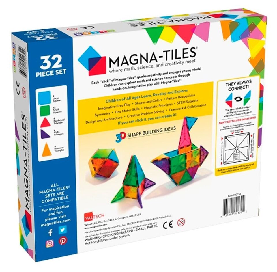 Magna Tiles Clear Color Set 32 Parça