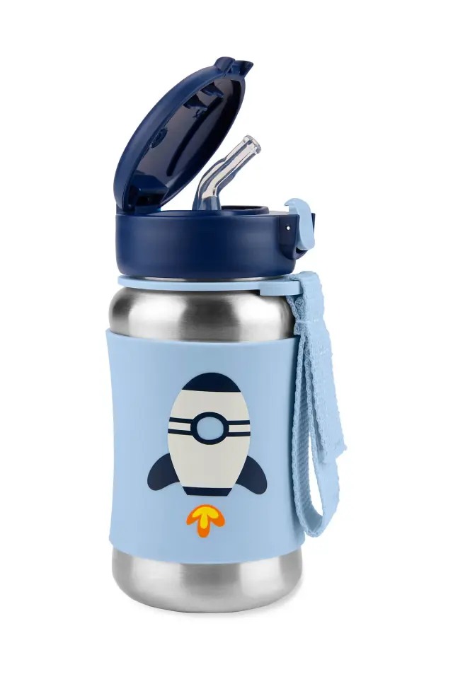 Skip Hop Paslanmaz Çelik Pipetli Suluk Roket