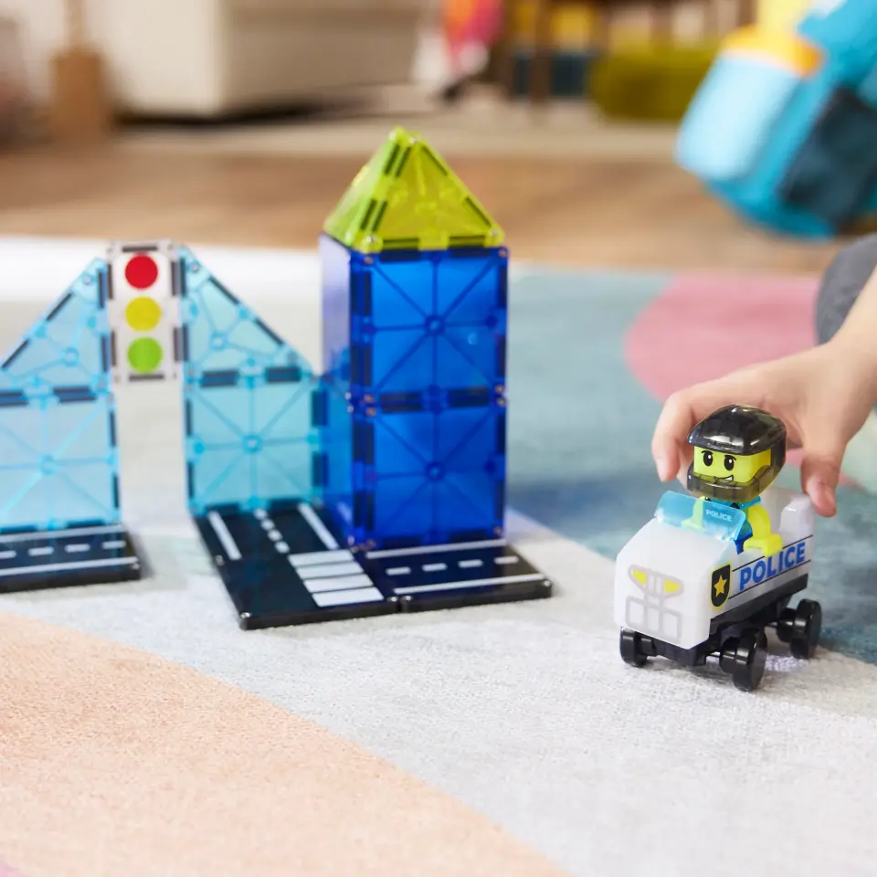 MAGNA-TILES® - Police Patrol Manyetik Bloklar - 20 Parça