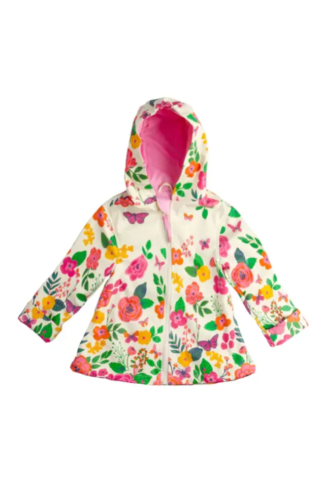 Stephen Joseph Yağmurluk Kız Çocuk Kapişonlu Yağmurluk Kelebek